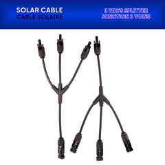 3-way solar waterproof splitter cable with MC4 connectors for marine applications - 1000Vdc, 30A, IP67 for boat application PVC3Y Seawatt