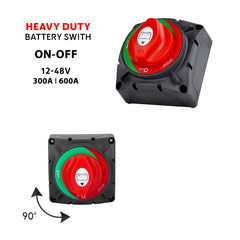 Heavy-Duty Marine Battery Switch 300A 600A - SEAWATT Marine Grade Tinned plated circuit breaker - coupe-batterie forte puissance 300A/600A 12-48V marine nautisme IP65