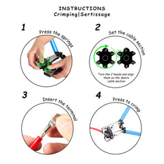 crimp tool for battery cable lugs, supports 6-50mm² terminal sizes. High-precision crimping tool with ergonomic handles, perfect for marine electrical systems Seawatt CT650 