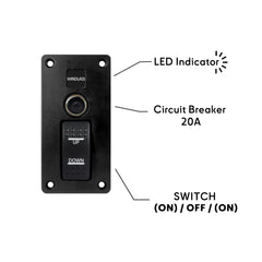 Windlass Control Panel with circuit breaker