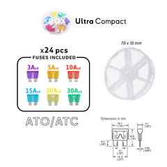 ATO/ATC Fuse (Pack 24pcs ) - Ultra Compact