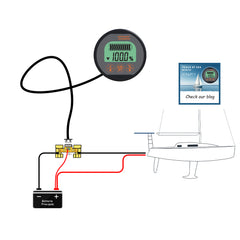 Moniteur de batterie - Coulometre pour bateau yacht permettant l'affichage de la batterie en pourcentage. Affichage de la consommation d'energie. branchement facile SEAWATT