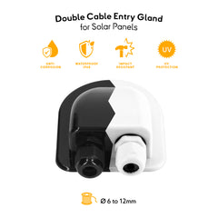 Marine Double Cable Entry Gland (IP68) - Black or White